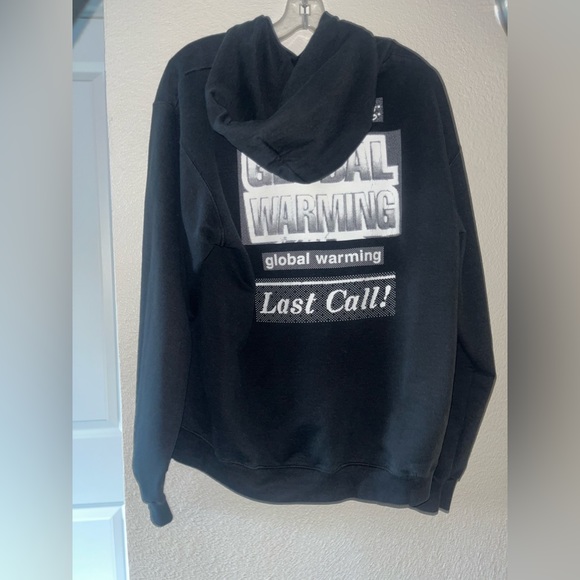 Black Last call worldwide global warming hoodie! - Picture 2 of 4